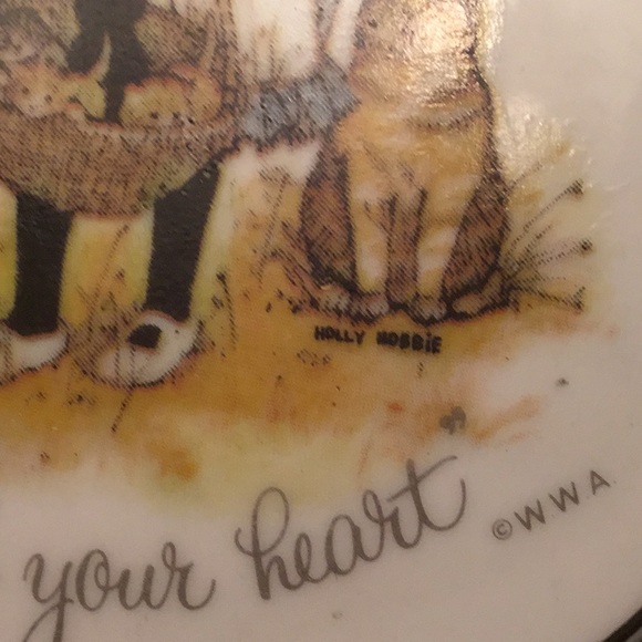 Vintage Holly Hobbie porcelain tiny plaque - Picture 3 of 3